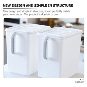 Hemoton Refrigerator Containers Kitchen Food Containers Fridge Storage Bins Organizer with Lids Handle for Refrigerator Cabinet Desk (White) Sealable Containers