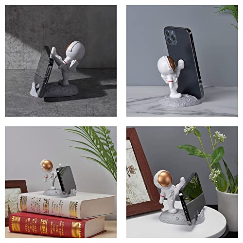 AuMoHall Astronaut Cell Phone Stand Creative Spaceman Phone Holder for Desktop Ornaments, Kicking Leg