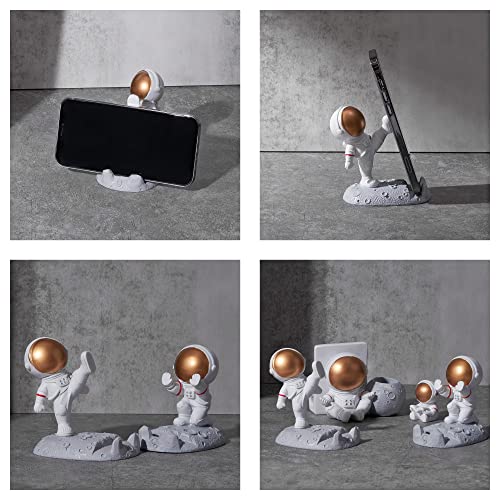 AuMoHall Astronaut Cell Phone Stand Creative Spaceman Phone Holder for Desktop Ornaments, Kicking Leg