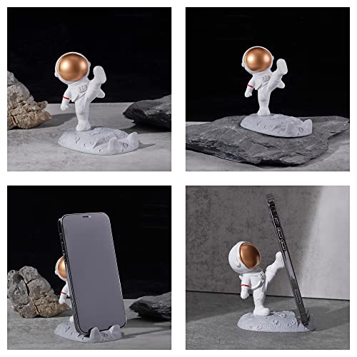AuMoHall Astronaut Cell Phone Stand Creative Spaceman Phone Holder for Desktop Ornaments, Kicking Leg