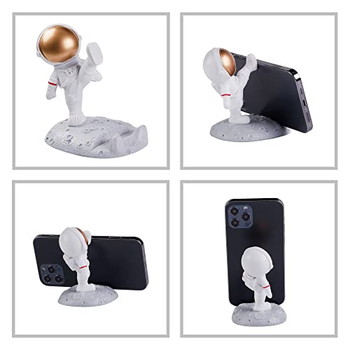 AuMoHall Astronaut Cell Phone Stand Creative Spaceman Phone Holder for Desktop Ornaments, Kicking Leg