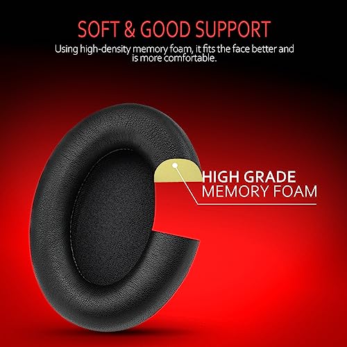 Krone Kalpasmos Professional Replacement Earpads for Sony WH-1000XM3, Compatitable with Sony WH-1000XM3 Noise Cancelling Headphone Luxury Soft Leather Memory Foam Black