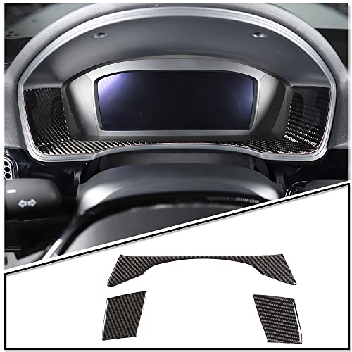 PIUGILH for 11th Honda Civic 2022 Real Carbon Fiber Car 3D Sticker Interior Dashboard Speed ​​Decoration Frame Interior Car Accessories