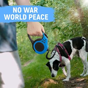 LIEVUIKEN Retractable Dog Leash Automatic Telescopic Tractor Dog Tape, Pet Tape 10/16 FT Durable and Convenient, with Non-Slip Handle, Suitable for Small and Medium-Sized Dogs Blue