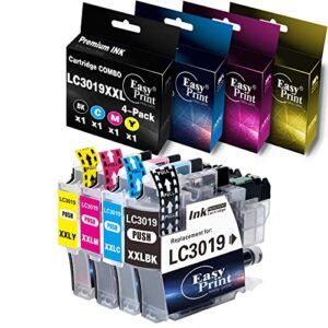 easyprint (bcmy) compatible 3019xl ink cartridge replacement for brother lc3019 lc3019xxl lc3019xl used for mfc-j5330dw mfc-j6530dw mfc-j6730dw mfc-j6930dw printer, (total 4-pack)