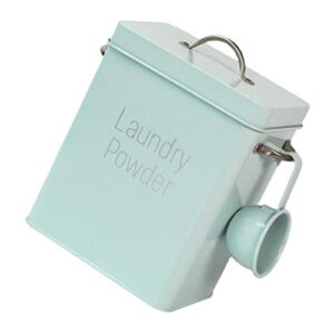 cabilock flour holder laundry container farmhouse laundry storage tin box pet food container rice bucket grain dispenser with scoop for home laundry room decor pooper scooper metal