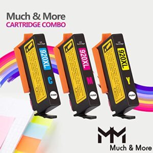 MM MUCH & MORE Compatible Ink Cartridge Replacement for HP 920 XL 920XL Color Cartridge to use with Officejet 6500 6500A 6000 7000 7500 7500A E709 Printers (Cyan, Magenta, Yellow) 3-Pack