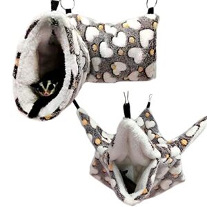 Hanging Tunnel Ferret Hammock Toy Set Rat Cage Accessories Warm Small Animal Hammock Bed for Guinea Pig Hamster Chinchilla