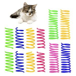 andiker cat toys for indoor cats, 4 big cat springs & 8 small springs cat interactive toy for swatting, biting, hunting cat creative toy to kill time and keep fit colorful plastic spring (12pc)