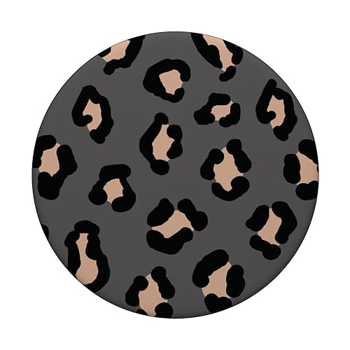 Cute Animal Graphite Cheetah Print Leopard Design PopSockets Standard PopGrip