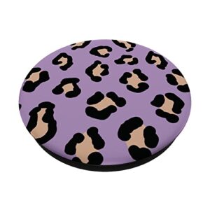 Cute Animal Soft Purple Cheetah Print Leopard Design PopSockets Swappable PopGrip