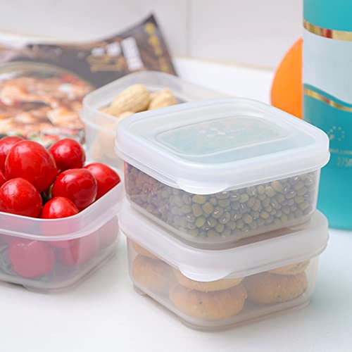 defutay 3 PCS Mini Food Storage Container,Leakproof Plastic Condiment and Sauce Containers with Lids