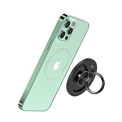 TechMatte Magnetic Phone Ring Holder (Detachable), Compatible with iPhone 14 iPhone 13 iPhone 12, Pro, Max, Mini and MagSafe Case, Wireless Charging Compatible