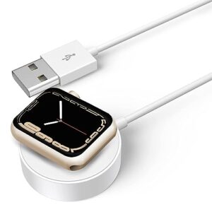 sumee watch charger cable compatible with apple iwatch ultra series 8 7 6 se 5 4 3 2 1 (38mm 40mm 41mm 42mm 44mm 45mm) -for iwatch charging 3.3 ft- white