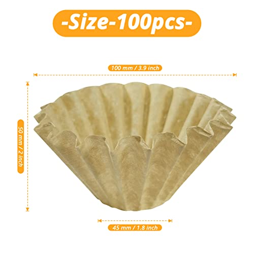 1-4 Cup Coffee Filters - High Quality Disposable Basket Coffee Filter for a Perfect Brew - Efficient and Convenient Small Coffee Filters 1 Cup - Eco-friendly and Biodegradable - 100 Count Pack