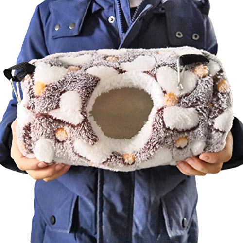 Litewoo Sugar Glider Sleeping Pouch Small Animal Hammock, Hanging Bed Warm Cotton Nest for Rat Hamster Gerbil Sugar Glider Chinchilla Squirrel Guinea Pig (Pink)