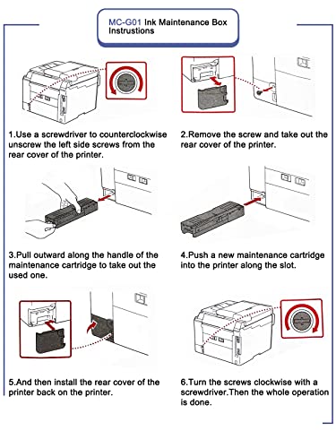 Primer Ink MC-G01 Maintenance Tank for Canon GX6010 GX6020 GX6030 GX6070 GX6080 GX7010 GX7020 Printer