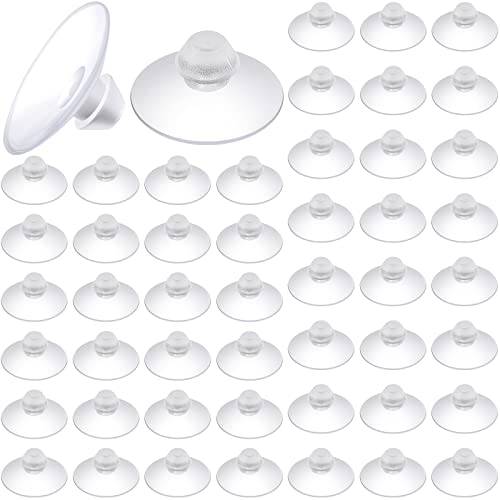 50 Pack 20mm Mini Clear Suction Cups for Glass Table Tops Without Hooks Suction Cups for Glass Sucker Pad for Home Decoration Rubber Sucker Small Window Hangers Home Office