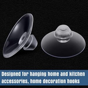 50 Pack 20mm Mini Clear Suction Cups for Glass Table Tops Without Hooks Suction Cups for Glass Sucker Pad for Home Decoration Rubber Sucker Small Window Hangers Home Office