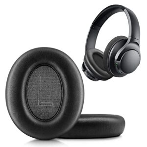 Replacement Ear Pads for Anker Soundcore Life Q20 / Q20 BT Softer Leather, Luxurious Memory Foam, Added Thickness, Enhanced Noise Isolation (Black)