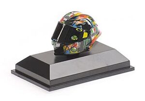 minichamps 399190066 1:8 agv helmet-valentino rossi-winter test collectible miniature car, multicolored