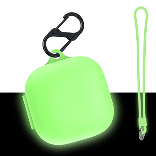 LEFXMOPHY Case for Beats Fit Pro 2021 New Earbuds Cover, Green Beat Silicone Protector Accessories with Strap for Women Men Glow in Dark Skin