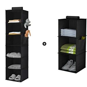 YOUDENOVA 6-Shelf Hanging Closet Organizer, 3-Shelf Closet Hanging Storage Shelves