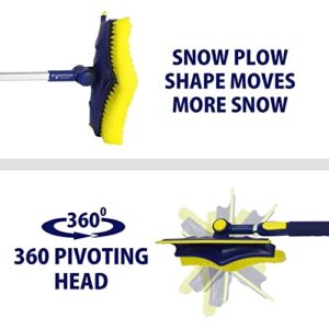 MICHELIN 2 Pack Colossal Extendable 34-49” Snow Brush for Trucks, Swivel Head, Squeegee, Ice Scraper, Ergonomic, Scratch Free Auto Window Snowbrush, Windshield Broom for Car, SUV