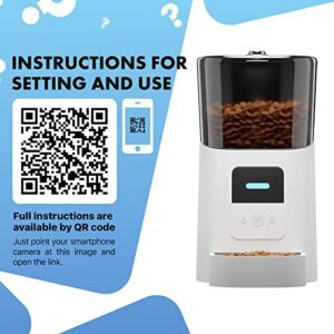 PUREVACY Automatic Cat Feeders with App. 6L Capacity Automatic Cat Food Dispenser with Programmable Timer, Voice Recorder. WiFi Cat Feeder Automatic. Automatic Pet Feeder for Dry Food