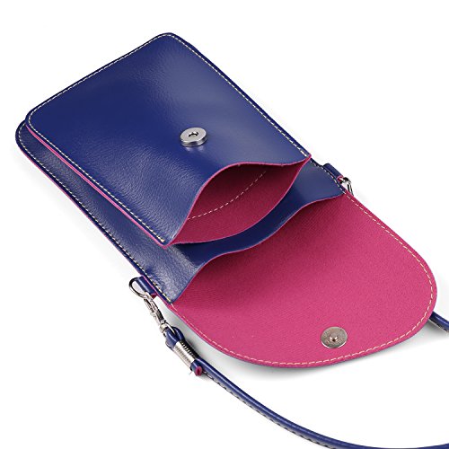 Cell Phone Crossbody Bag Purse Compatible for Galaxy S23 S22 Ultra A14 A23 A53 A13 A03s iPhone 14 Pro Max Pixel 7 Pro (Blue)