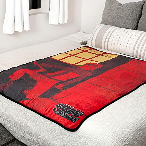 Naruto: Shippuden Ninja Plush Throw Blanket | Super Soft Fleece Blanket, Cozy Sherpa Cover For Sofa And Bed, Home Decor Room Essentials | Anime Manga Gifts | 45 x 60 Inches