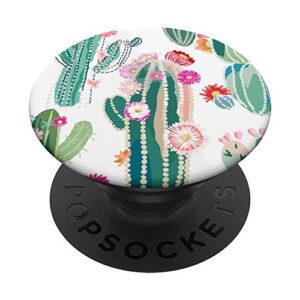 cacti flowers pattern phone popper popsockets swappable popgrip