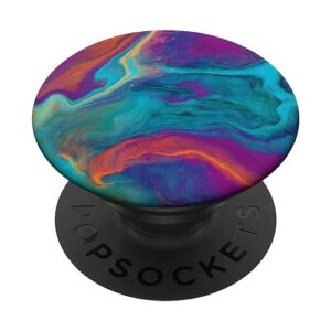 mixed watercolor teal colorful pattern phone popper popsockets standard popgrip
