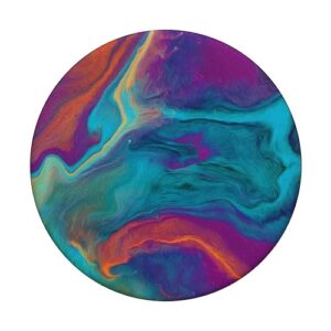 Mixed Watercolor Teal Colorful Pattern Phone Popper PopSockets Standard PopGrip