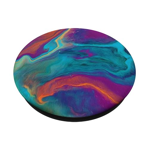 Mixed Watercolor Teal Colorful Pattern Phone Popper PopSockets Standard PopGrip