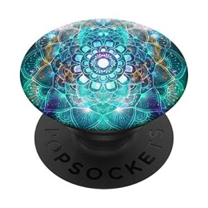 watercolor mandala in galaxy illustration design popsockets swappable popgrip