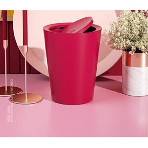 CHENXIANGTA8 Garbage Can Shake Lid Trash Can Office Household Trash Can with Lid Living Room Bedroom Cute Creative Bathroom Waste Paper Basket Garbage Cans for Kitchen (Color : A)