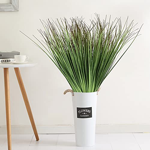 Artflower Artificial Plants 23.6" Onion Grass Greenery Plastic Wheat Grass Bushes Faux Greenery Shrubs Fake Outdoor Plants for Home Office Room Indoor Outside Gardening Decor, 4 Pack