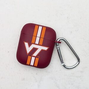 AFFINITY BANDS Virginia Tech Hokies HD Case Cover Compatible with Apple AirPods Gen 1 & 2 (Stripes)