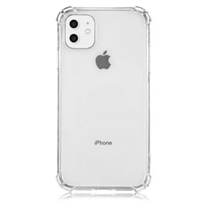 iPhone 11 Case, Shockproof Ultra Slim Fit Silicone Transparent Cover TPU Soft Gel Rubber Cover Shock Resistance Protective Back Bumper for Apple iPhone 11 Clear