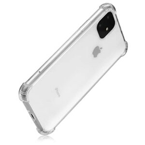 iPhone 11 Case, Shockproof Ultra Slim Fit Silicone Transparent Cover TPU Soft Gel Rubber Cover Shock Resistance Protective Back Bumper for Apple iPhone 11 Clear
