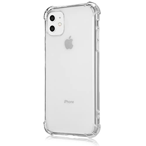 iPhone 11 Case, Shockproof Ultra Slim Fit Silicone Transparent Cover TPU Soft Gel Rubber Cover Shock Resistance Protective Back Bumper for Apple iPhone 11 Clear