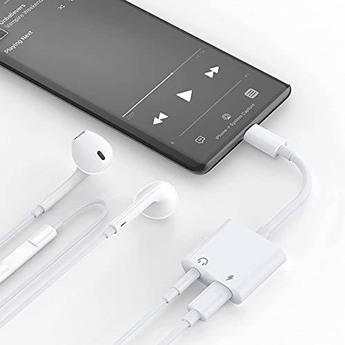 USB C Earbuds Adapter, 2 in 1 USB C to 3.5mm Jack Headphones with Fast Charging and HiFi DAC Dongle Adapter Compatible with Samsung S and Note Series, iPad pro2023 2022 2021, Pixel 7/6/5/4