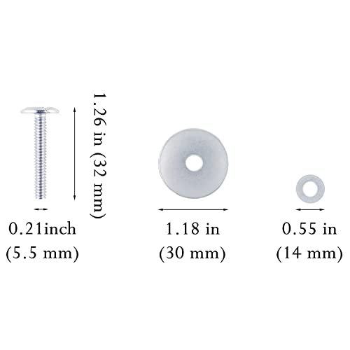 SnowTing Fitting Screws Nut Kits for Bird Nest House Parrot Breeding Box Bin DIY, Bird Cage Feeder Stand Perches Accessories Hardware, 8 Sets of Sidewalk Bolts with Wing Nut & Washers