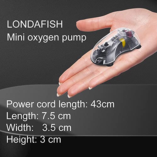 LONDAFISH Aquarium Mini Air Pump 0.8W Oxygen Pump with Air Stone &Tube