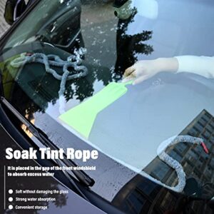 10 Feet Soft Water Absorbent Rope Tint Tools, Window Tint Film Install Water Drying Absorbed Rope, Automotive Windshield Rope Car Door Glass Cleaning Tool Prevent Liquid Spreading Barrier Rope Tool