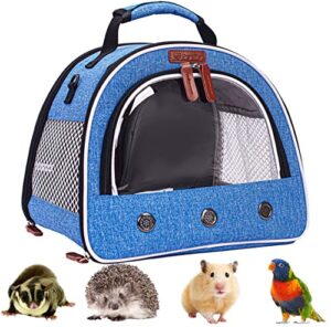 small bird carrier cage, bunny carrier, pet carrier for small animals guinea pig hamster rat travel carrier cage