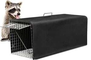 trap cage cover, animal trap cage cover small animal trap cover for 1-door humane cat trap 32 x 10 x 12inch, [just cover，no cage]