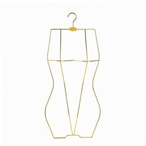 gold full body shape metal wire swimwear swimsuit display hangers for dress，bikini，lingerie hangers(10 pack ，gold)