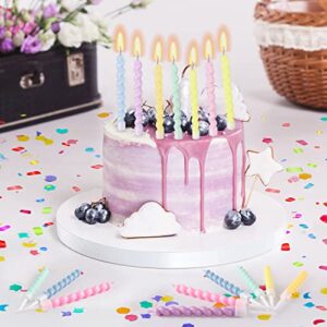 IBLESSU 36-Count Rainbow Spiral Birthday Candles, Long Birthday Candles Colorful Cake Candles Decoration Birthday, Anniversary, Wedding, Party Candles